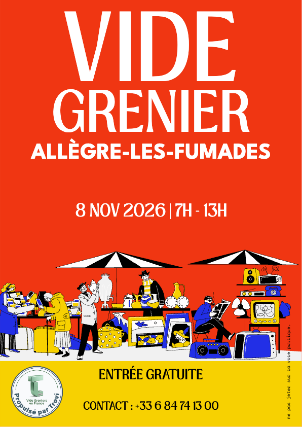 Vide grenier hebdomadaire à Allègre-les-Fumades