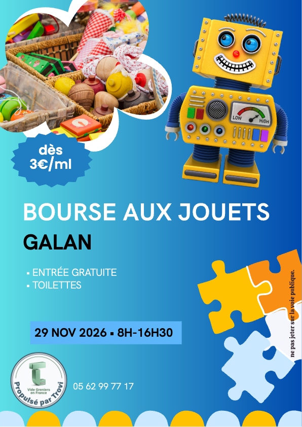 Vide grenier spécial jouets, vêtements enfants à Galan