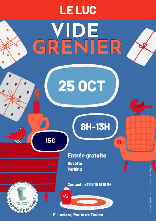 Vide grenier brocante à Le Luc