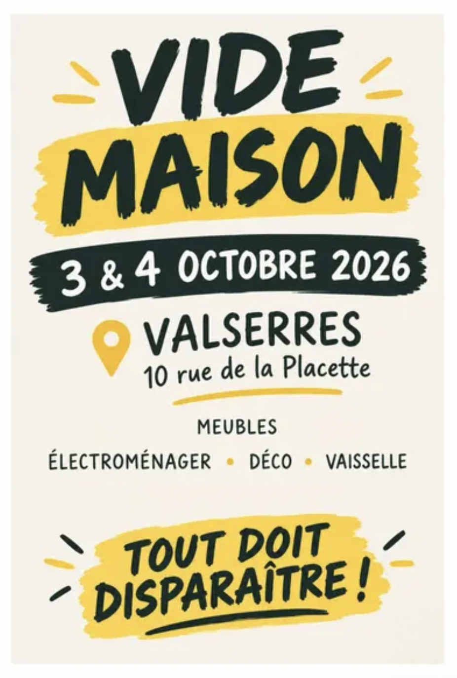 Vide maison à Valserres