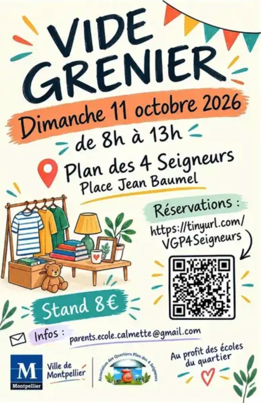 Vide-grenier Plan des 4 Seigneurs à Montpellier