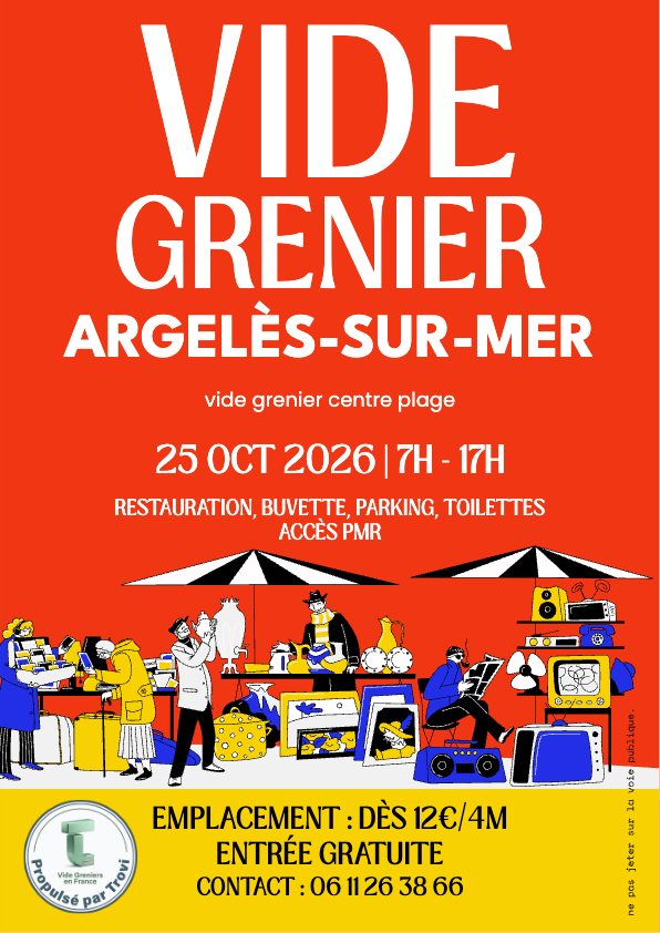 Vide grenier centre plage à Argelès-sur-Mer