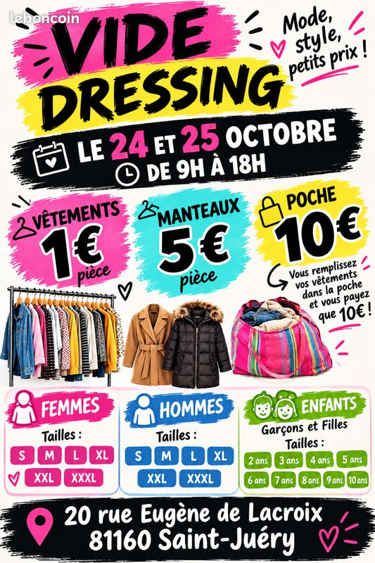 Vide dressing à Saint-Juéry
