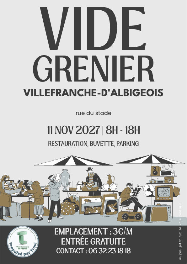 Vide grenier de l'E.R. du CVA XIII à Villefranche-d'Albigeois