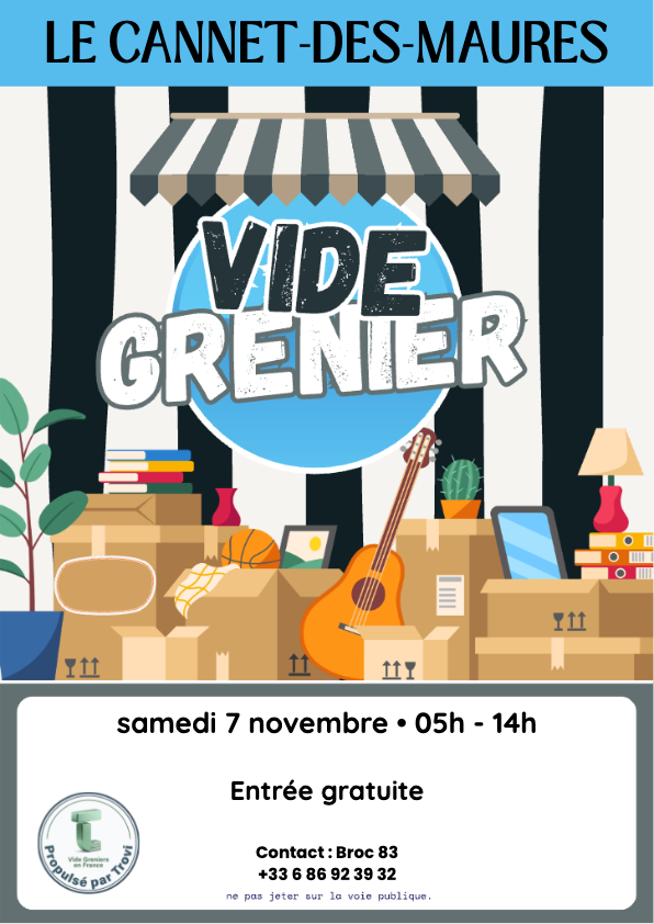 Vide grenier marché au puce brocante à Le Cannet-des-Maures