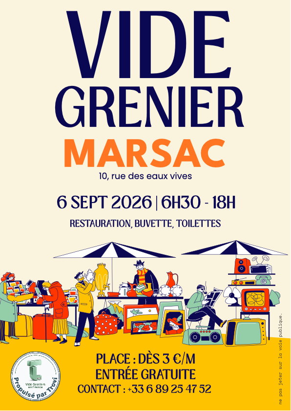 Vide grenier foyer d'éducation de Marsac