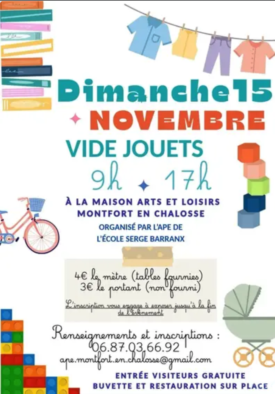 Vide jouets à Montfort-en-Chalosse