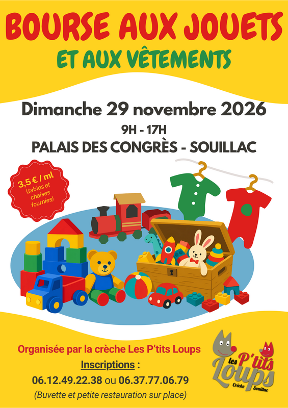 BOURSE AUX JOUETS ET AUX VÊTEMENTS à Souillac