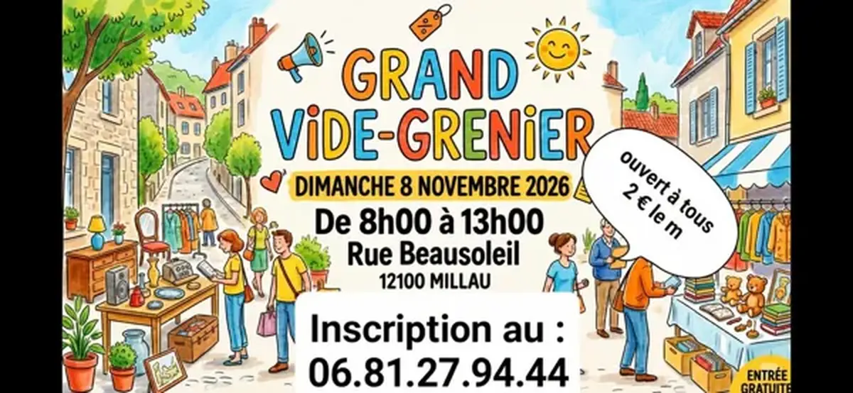 Vide grenier association des habitants rue beau soleil à Millau