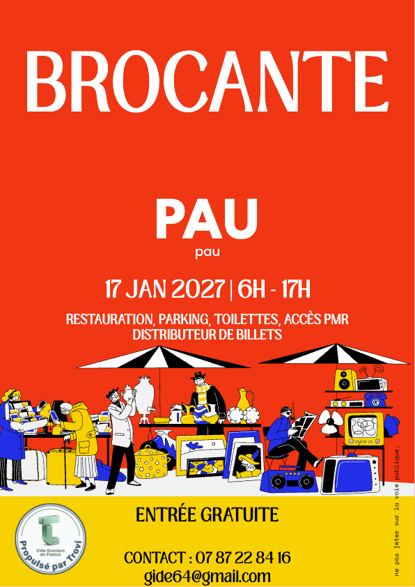 Brocante des halles à Pau