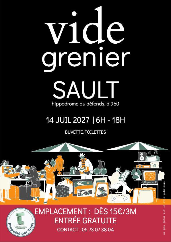 Vide grenier brocante du 14 juillet à Sault