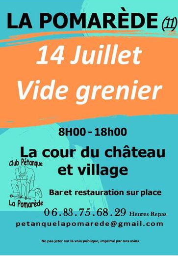 Vide grenier à La Pomarède