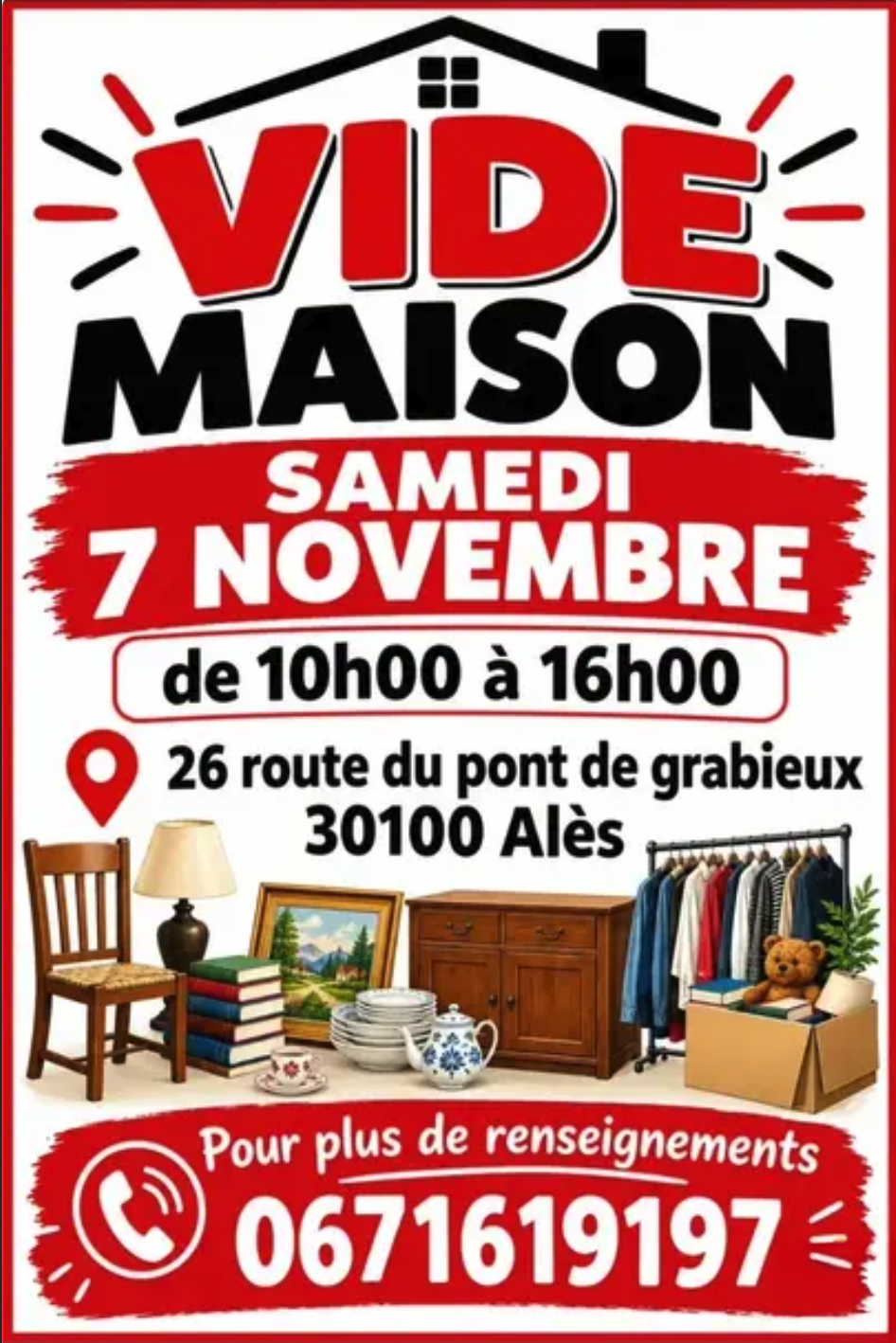 Vide maison à Alès