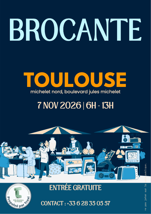 Brocante marché aux puces Saint-Aubin à Toulouse
