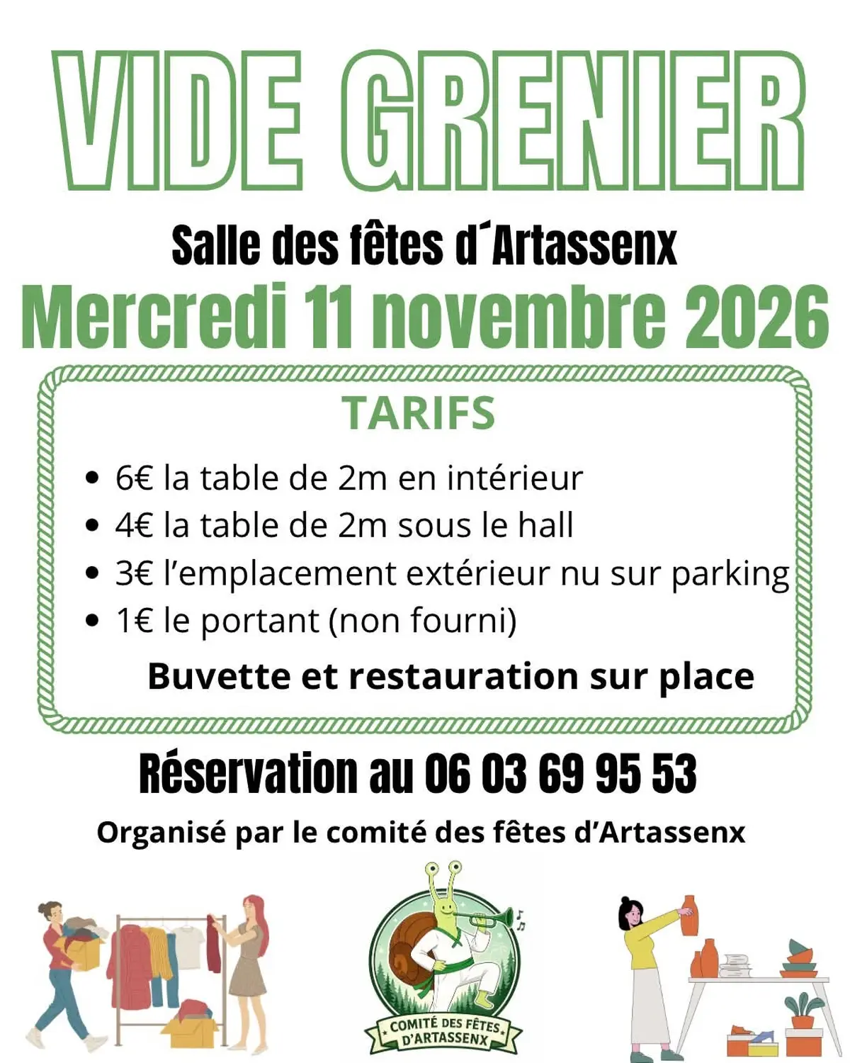 Vide-grenier comité des fêtes à Artassenx