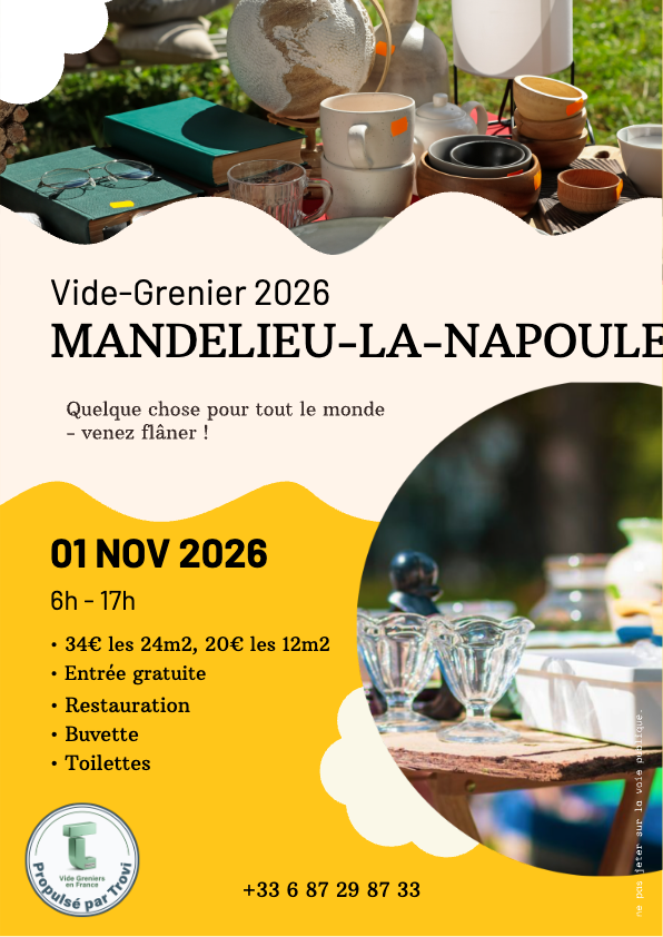 Brocante, vide-grenier à Mandelieu-la-Napoule