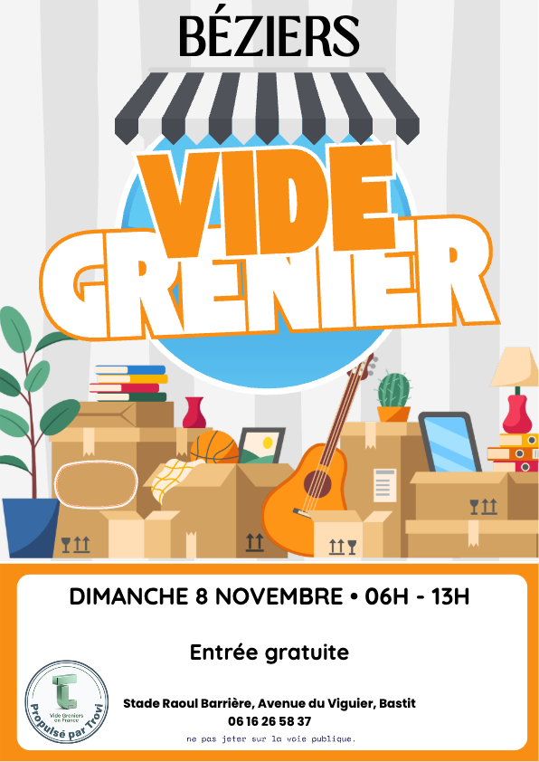 Vide grenier, brocante STADE RAOUL BARRIÈRE à Béziers