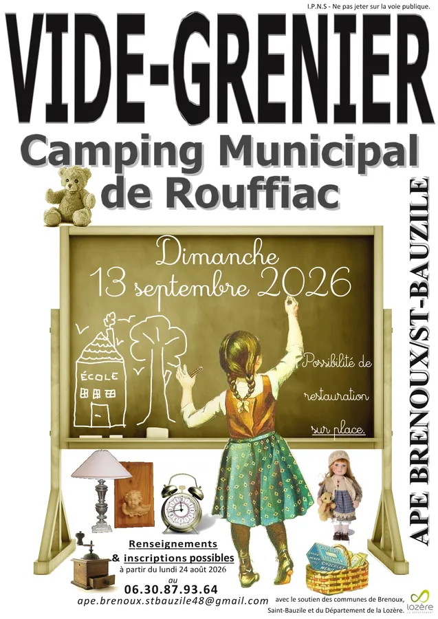 VIGE GRENIER au CAMPING de ROUFFIAC
