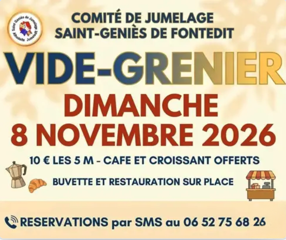 Vide grenier à Saint-Geniès-de-Fontedit