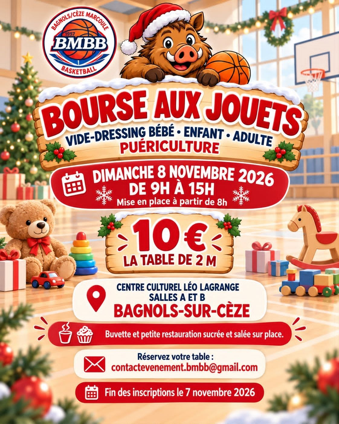 Bourse aux jouets et vide dressing BMBB (basket bagnols) à Bagnols-sur-Cèze