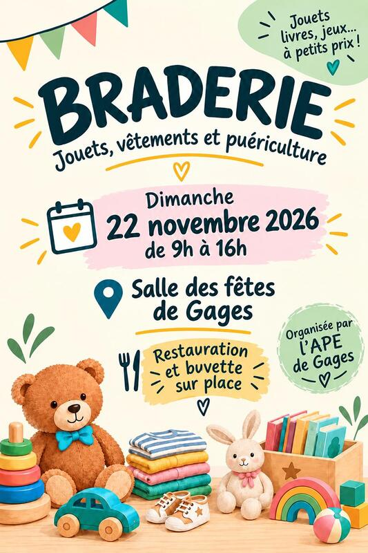 Bourse aux jouets, vêtements et puériculture à Montrozier