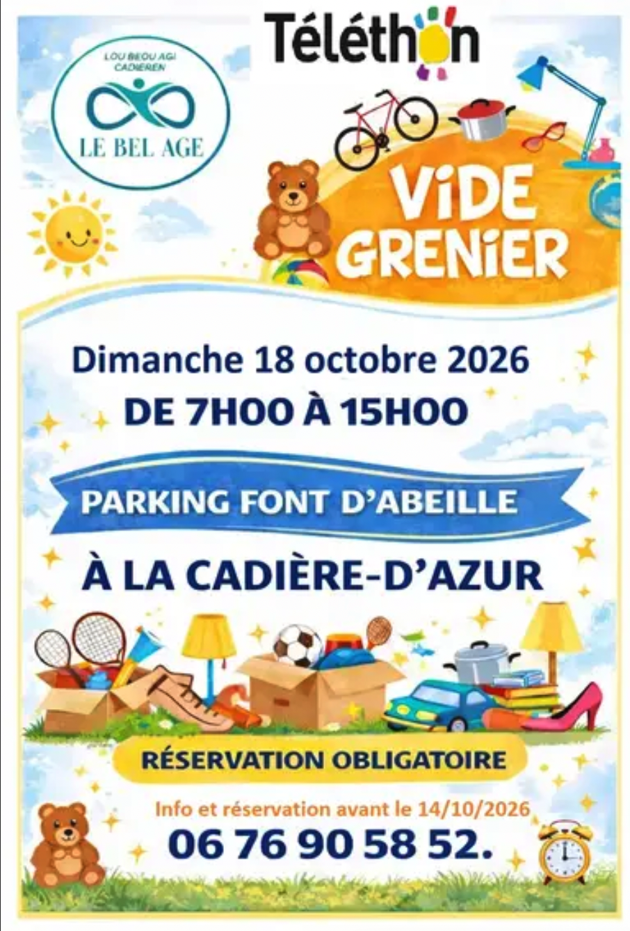 Vide grenier du Télèthon à La Cadière-d'Azur