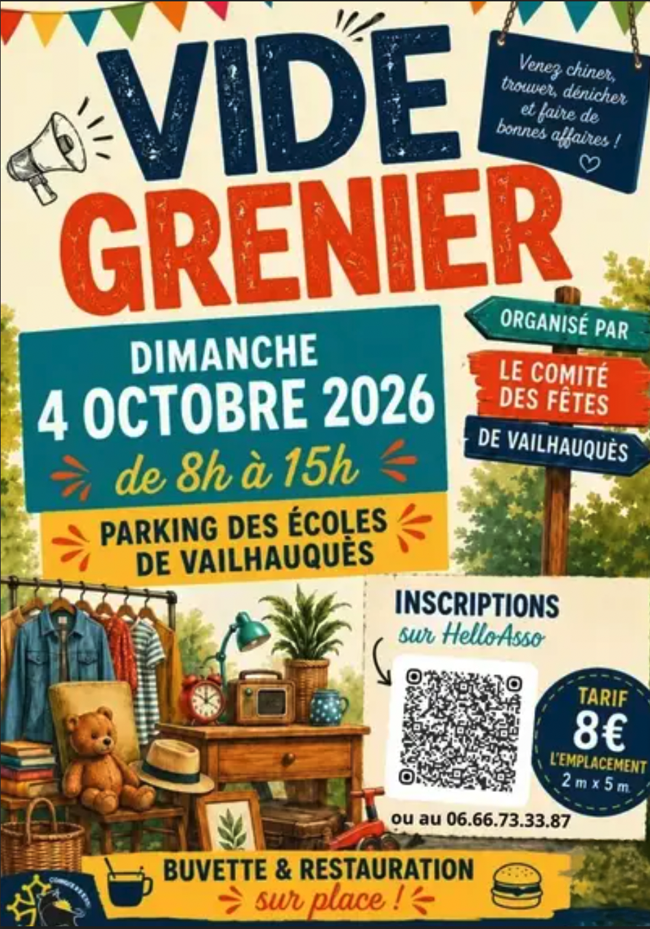 Vide grenier du comité des fêtes de Vailhauques
