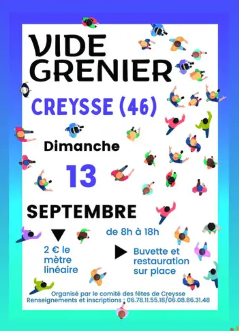 Vide grenier dé Creysse
