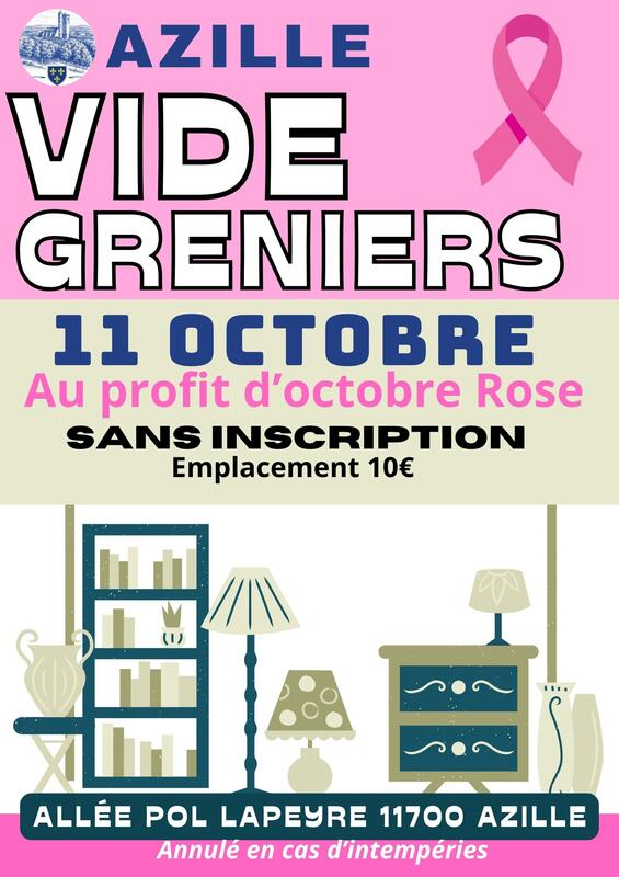 Vide Grenier Octobre Rose à Azille