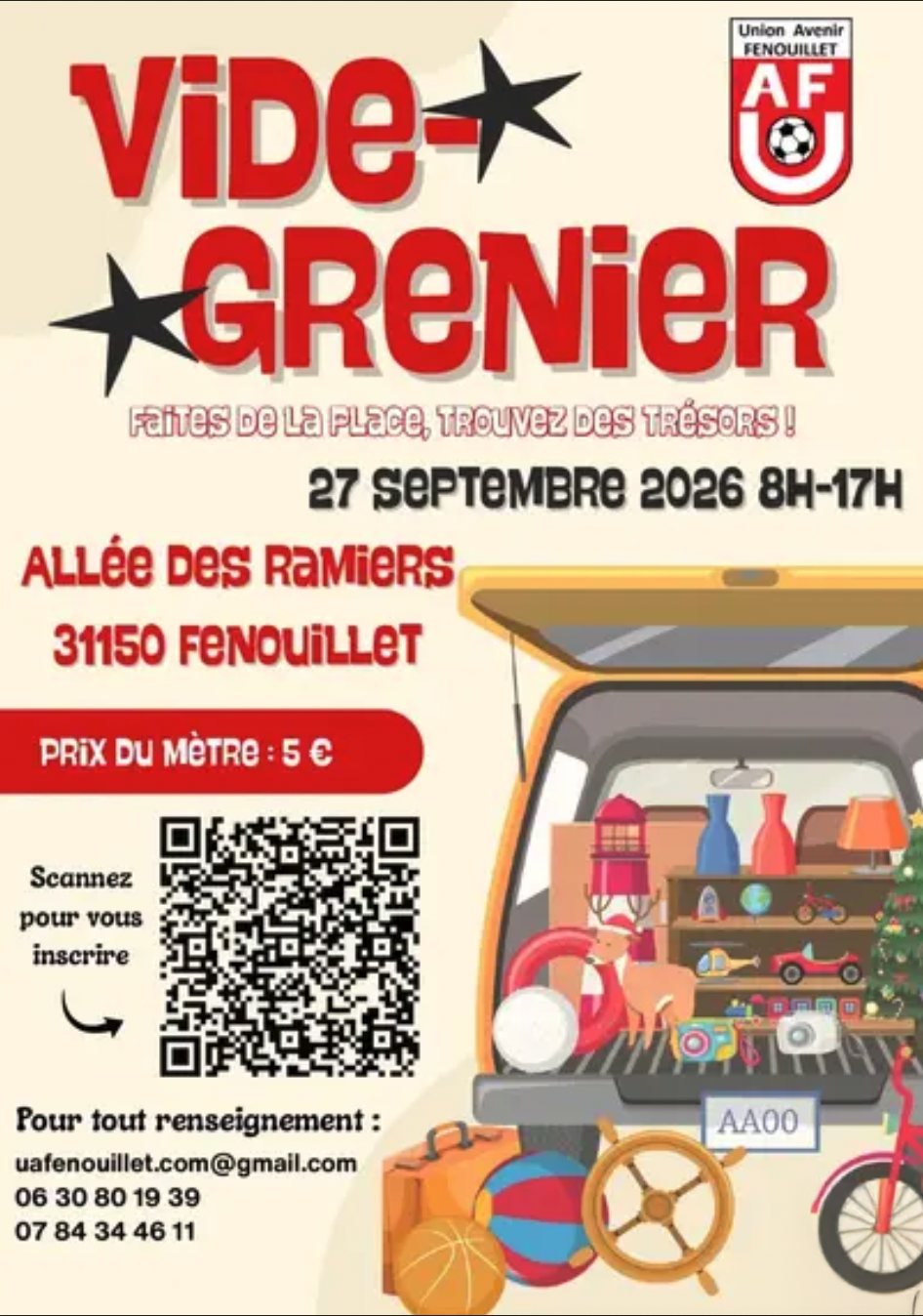 Vide grenier du club de football de Fenouillet - Union Avenir Fenouillet