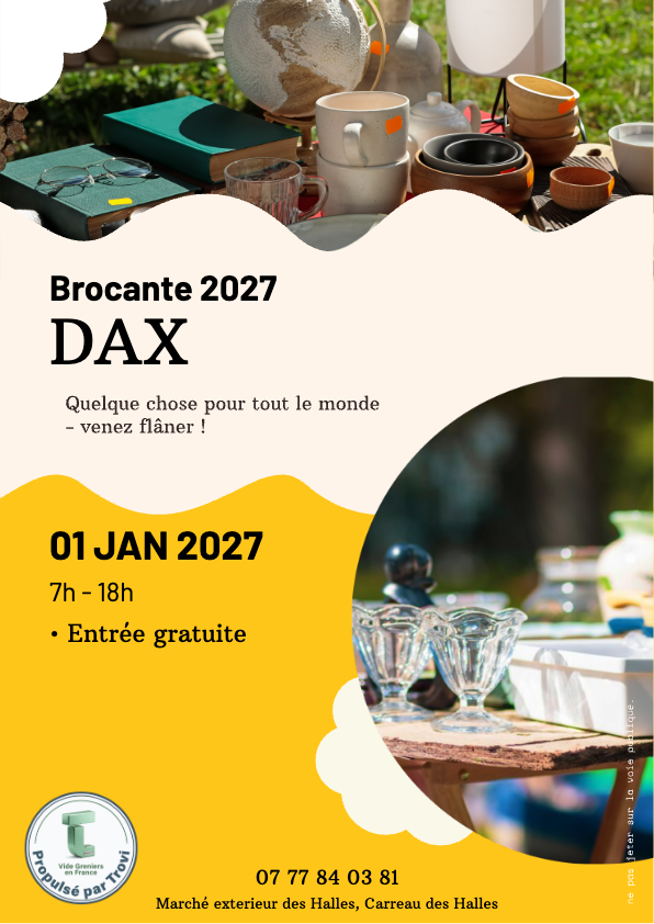 Brocante des halles à Dax