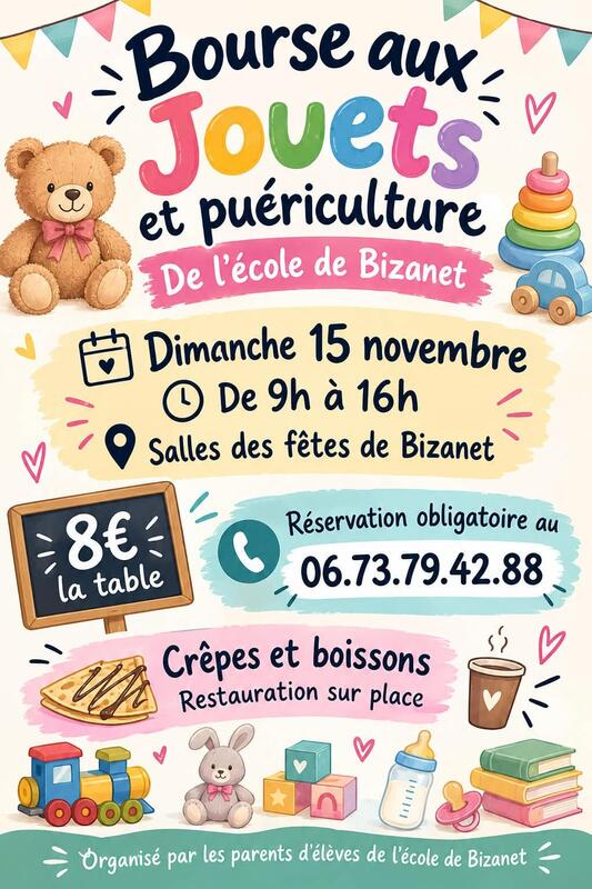 Bourse aux jouets et puériculture à Bizanet
