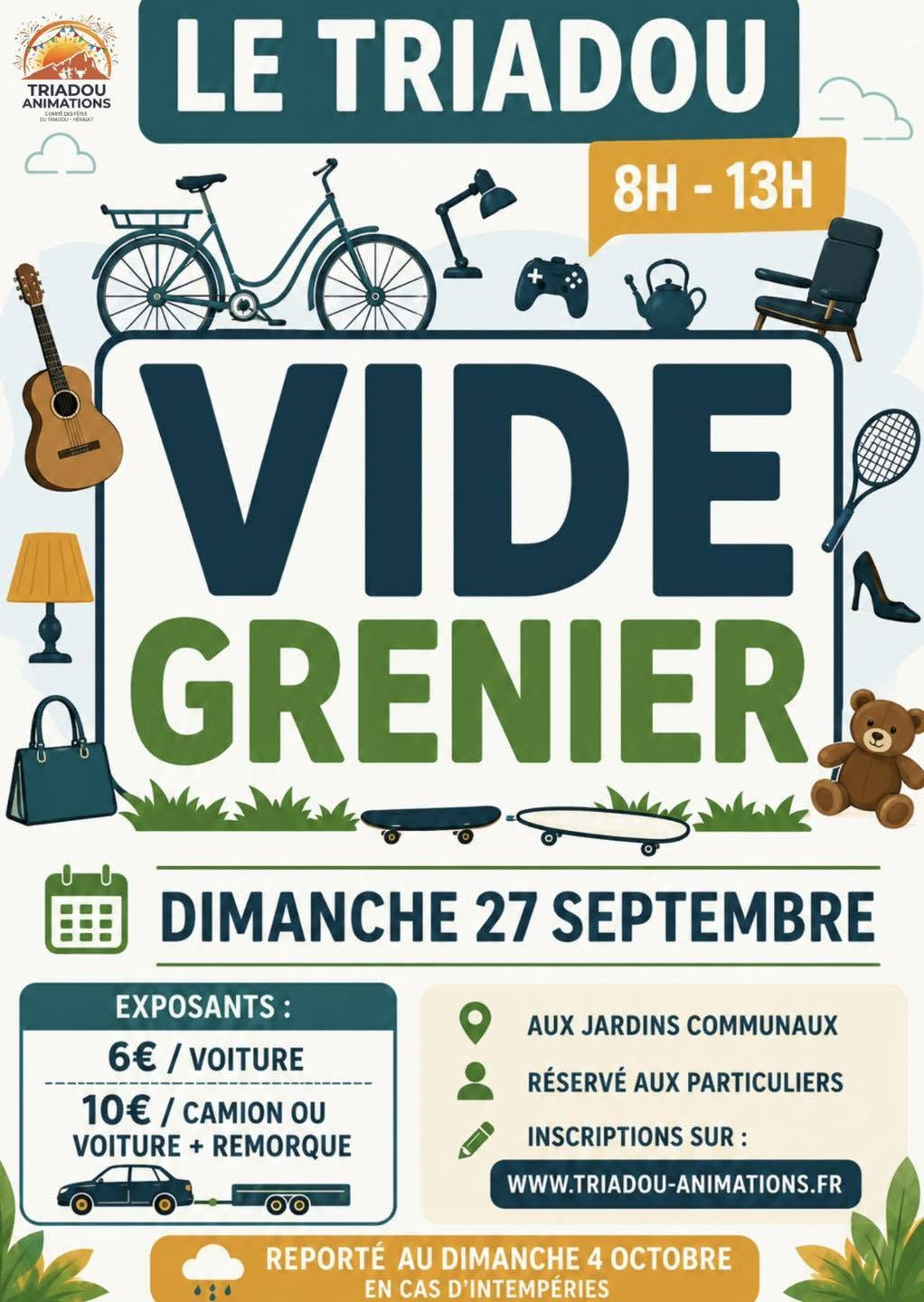 VIDE GRENIER DU TRIADOU 2026 à Le Triadou