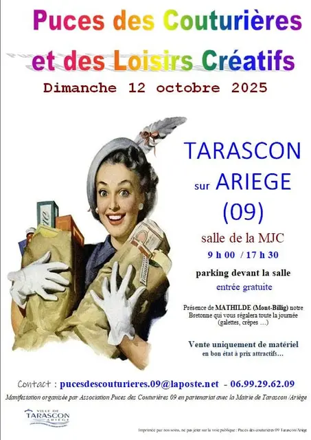 Puces des Couturières et des Loisirs Créatifs à Tarascon-sur-Ariège