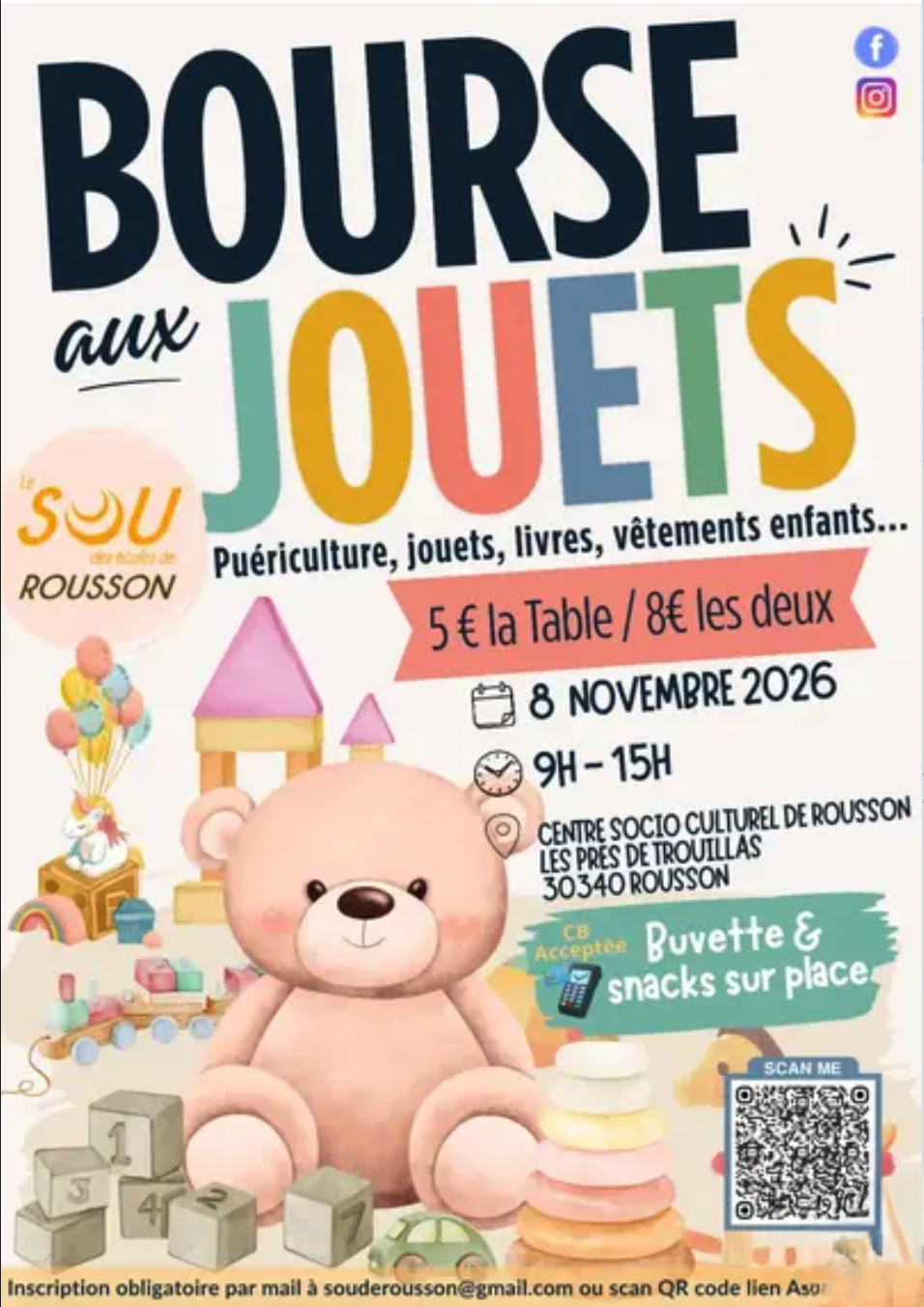 BOURSE AUX JOUETS, VIDE DRESSING ET PUÉRICULTURE à Rousson