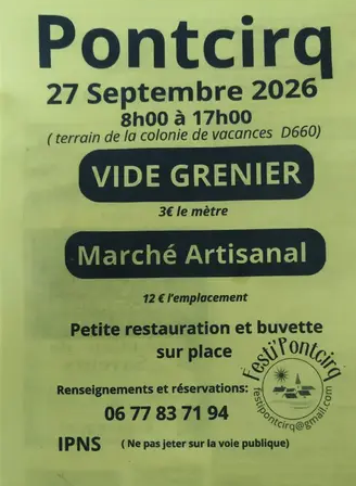 Vide grenier Marche artisanal à Pontcirq