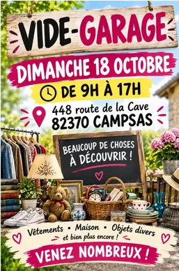 Vide garage à Campsas