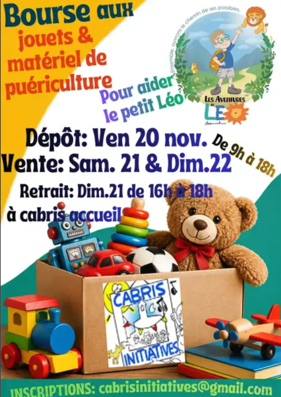BOURSE AUX JOUETS ET MATÉRIEL DE PUÉRICULTURE à Cabris
