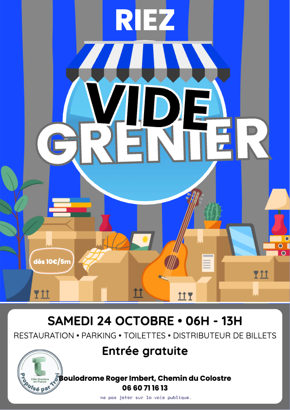 Vide grenier brocante à Riez