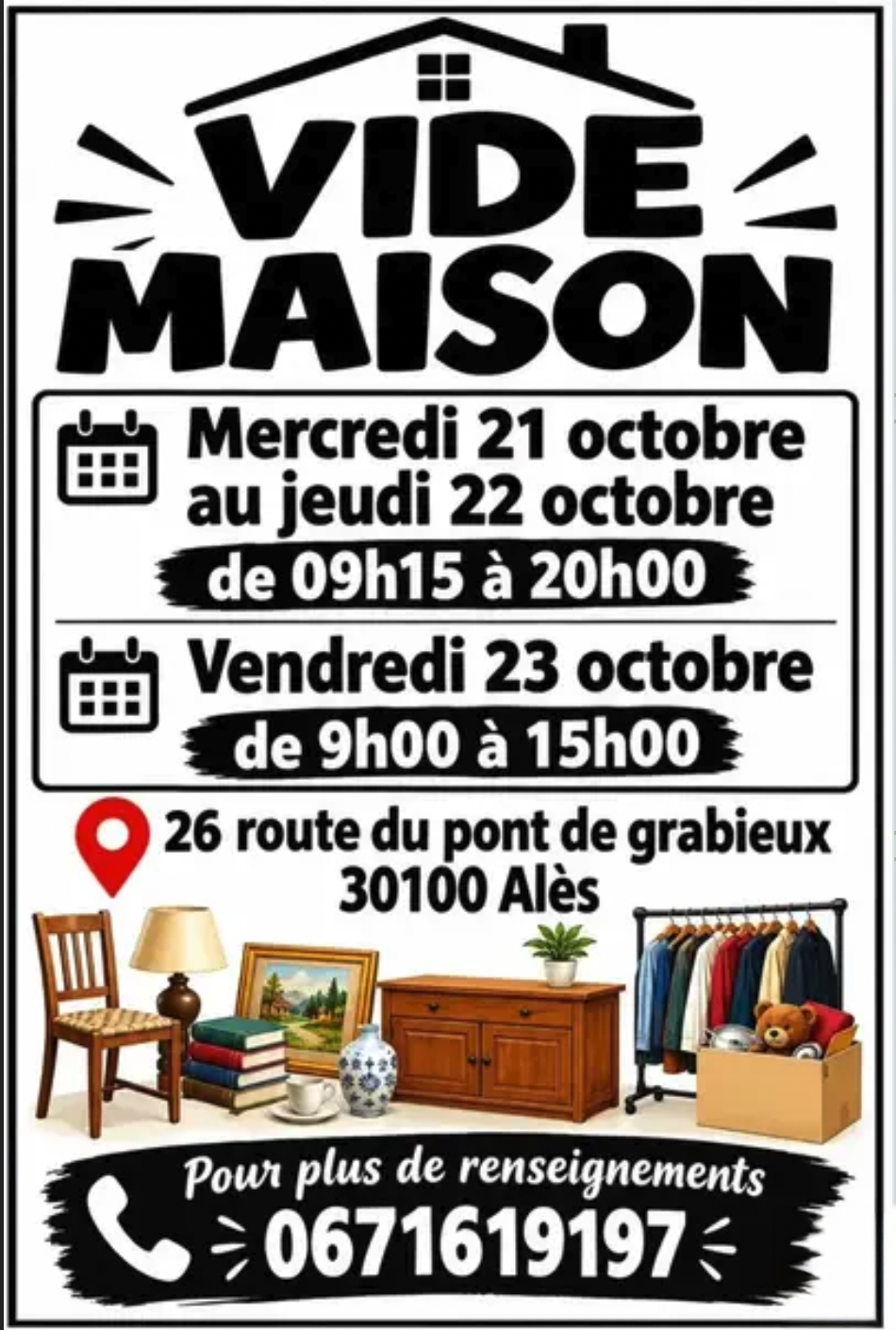 Vide maison à Alès