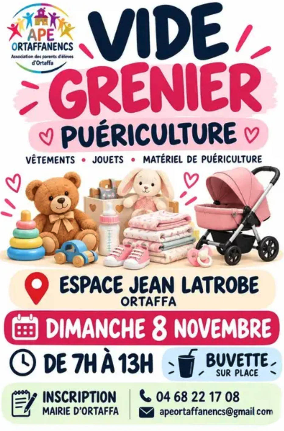 Vide grenier special puericulture à Ortaffa