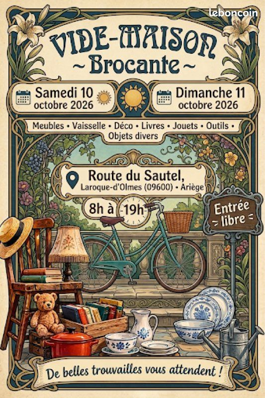 Vide maison, garage à Laroque-d'Olmes