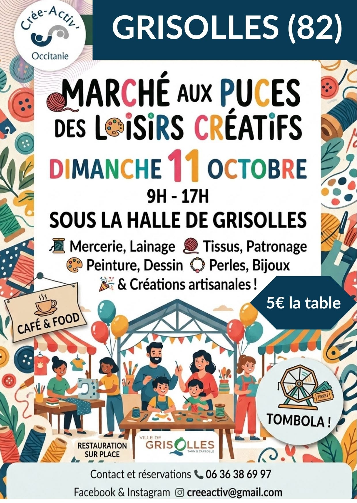 Marché aux puces des loisirs Créatifs de Crée Activ'