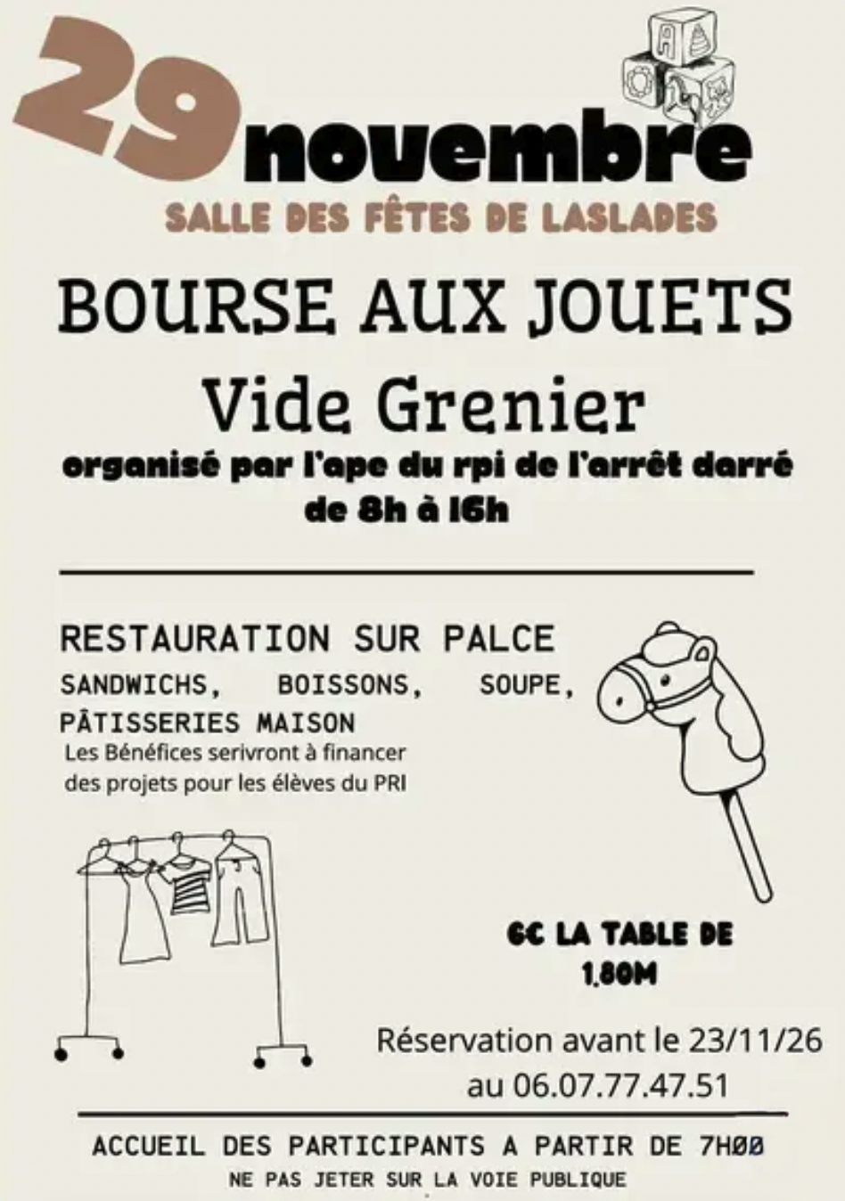 Bourse aux jouets et vide grenier à Laslades