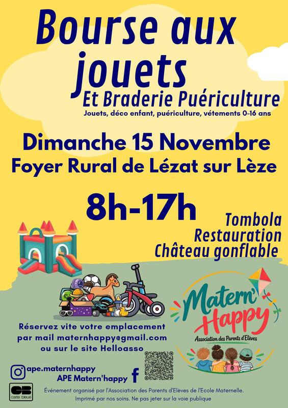 Bourse aux jouets et Braderie Puériculture à Lézat-sur-Lèze