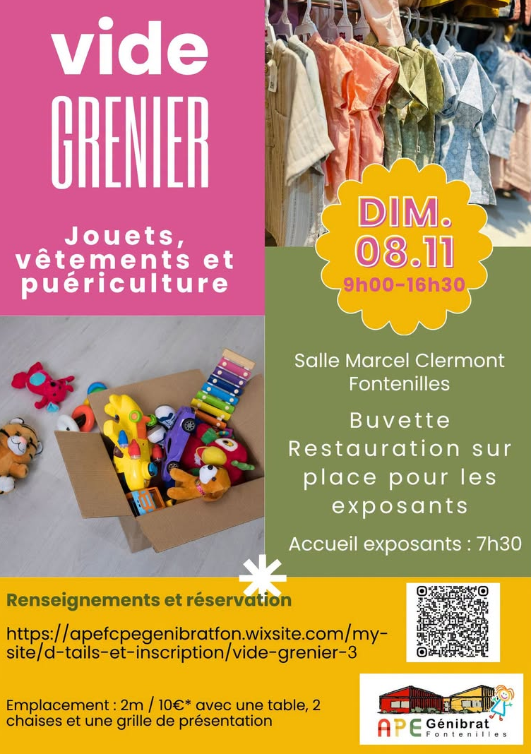 Vide grenier APE Génibrat à Fontenilles