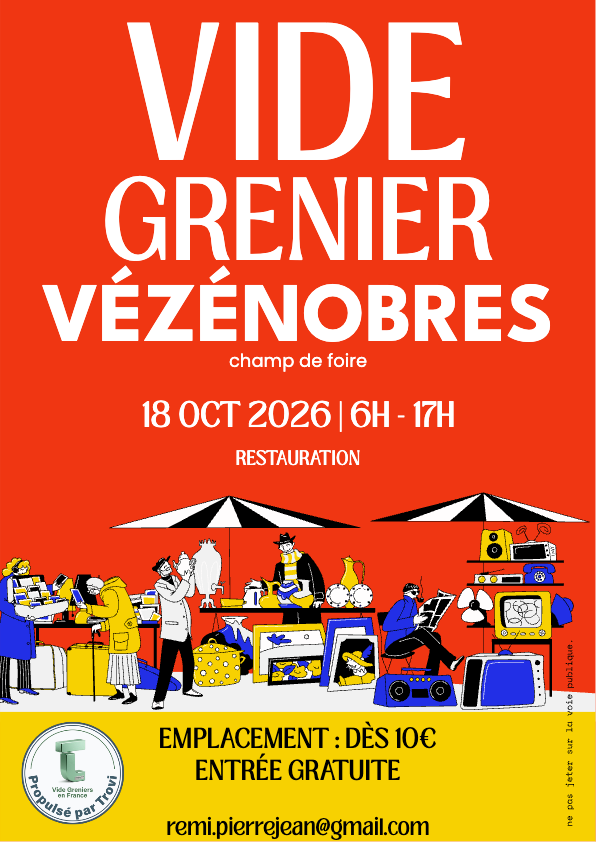 Vide grenier brocante à Vézénobres