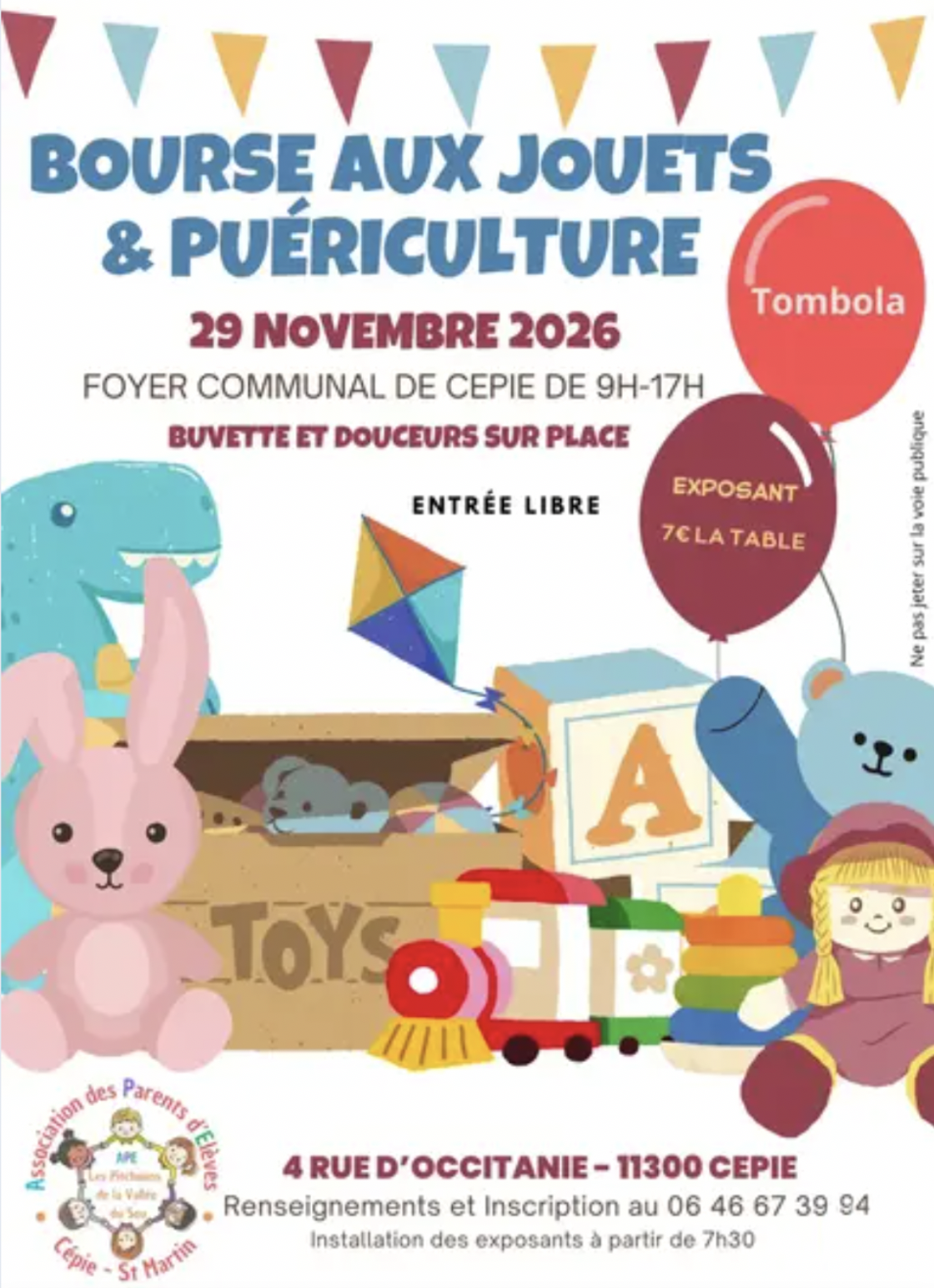 Bourse aux jouets et puériculture à Cépie