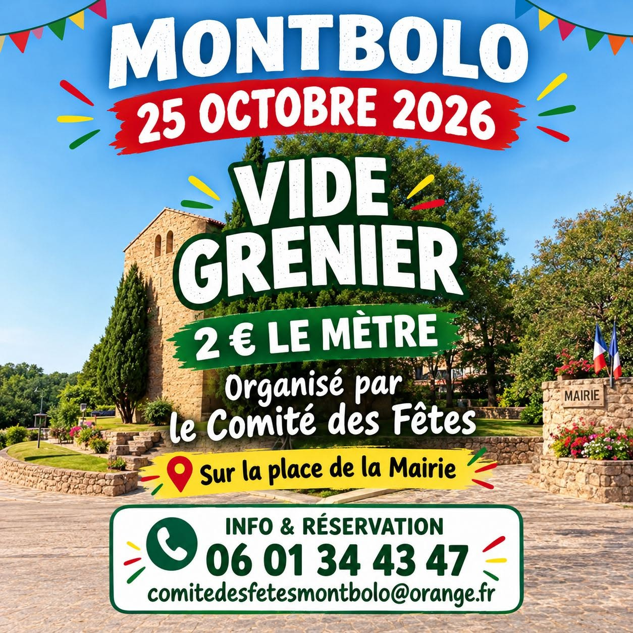 Vide grenier comité des fêtes de Montbolo