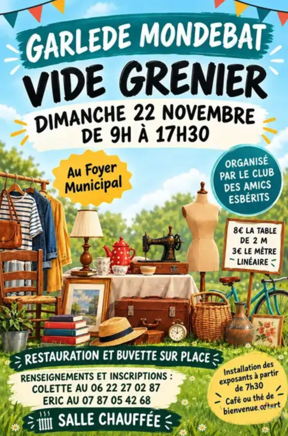 Vide grenier à Garlède-Mondebat